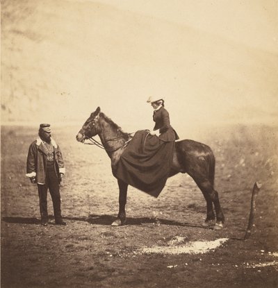 Henry Duberly Esq., Paymaster, 8th Hussars  Mrs. Duberly. av Roger Fenton