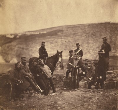Officerare och manskap från 8:e husarregementet. av Roger Fenton