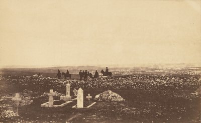 Poliser på utkik vid Cathcarts Hill av Roger Fenton