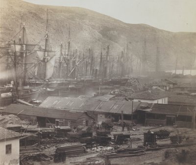 Järnvägsbodar och verkstäder, Balaklava av Roger Fenton