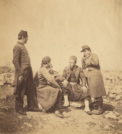 Zouaver och linjesoldater. av Roger Fenton