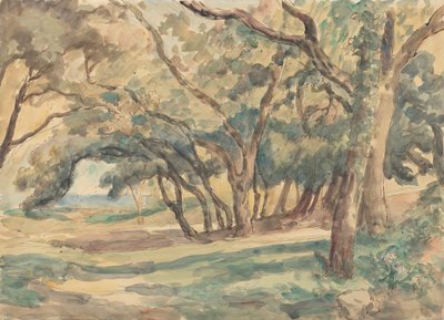 Skogbevuxen glänta nära St. Tropez av Roger Fry