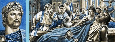 Porträtt av Nero och Nero när han ser Britannicus dö av Roger Payne