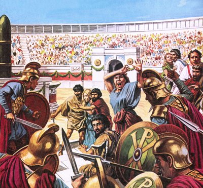 Slakt i hippodromen i Konstantinopel år 532 e.Kr. av Roger Payne