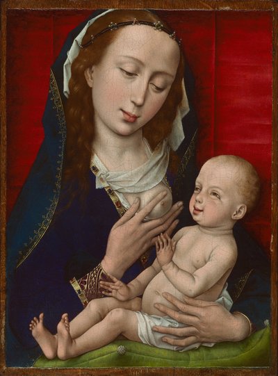 Jungfru med barn av Rogier van der (workshop of) Weyden