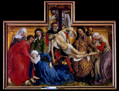 Pieta . Avsättningen eller nedstigningen från korset av Rogier van der Weyden