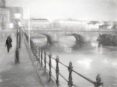 Misty City River Walk av Roland Sköldblom