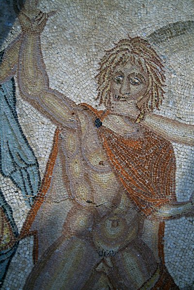 Bortförande av Hylas av nymfer, mosaik i House of Venus i den romerska staden Volubilis (UNESCOs världsarvslista av Roman
