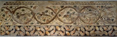 Antikens Rom: mosaik av årstiderna som representerar blommor och djur. Från gården till Constantine villa "" Daphne"". Från Antiokia (nuvarande Antakya) i Turkiet 325-330 e.Kr. Paris, Louvren av Roman