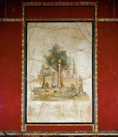 Bukoliskt landskap (fresk av Roman