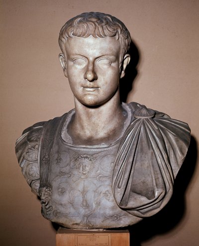 Byst av Caligula (marmorskulptur av Roman