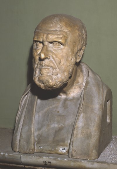 Byst av Chrysippus av Soli, romersk kopia av hellenistiskt original (marmor) av Roman