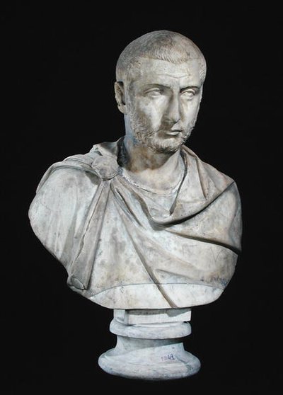 Byst av kejsare Gallineus (ca 213-268) (marmor) av Roman
