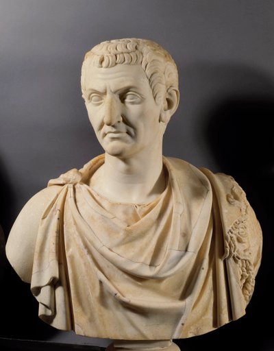 Byst av kejsar Nerva (Marcus Cocceius Nerva) (26-98 e.Kr.), Paris, Louvren av Roman