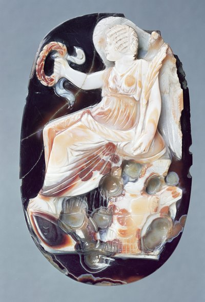 Cameo som visar Julia Domna som seger, ca 200 e.Kr. (sardonyx) av Roman
