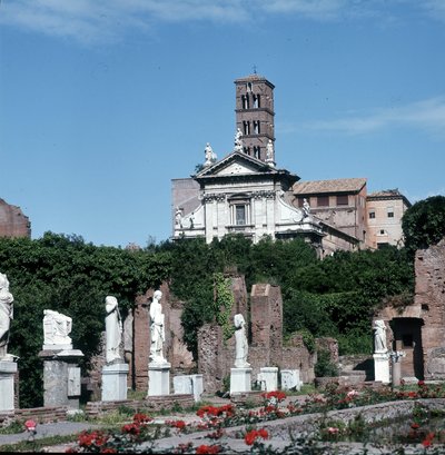 Vestalernas hus (Foyer des vestales), Forum Romanum, Rom, Italien. av Roman