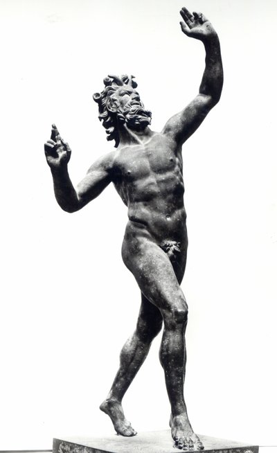 Dansande faun, från Faunens hus, Pompeji (brons) (s/v foto) av Roman