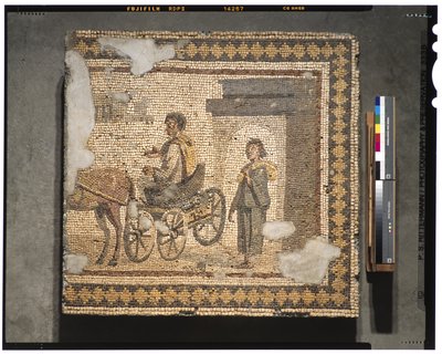 Avfärd (från Menanders hus), ca 250 (marmor) av Roman