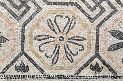 Geometriskt mönster från Via san Rocchino domus, 200-talet e.Kr (mosaik) av Roman