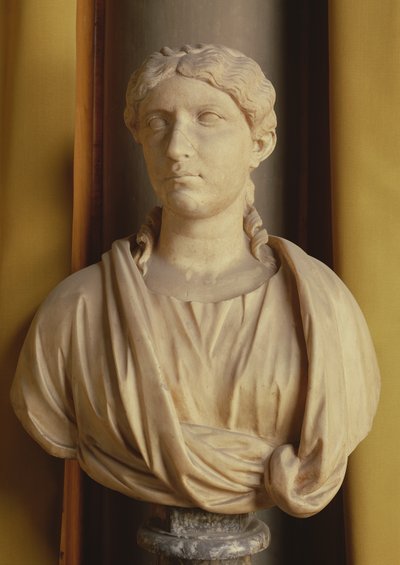 Chef för Agrippina, den tidigare hustru till Germanicus (marmor) av Roman