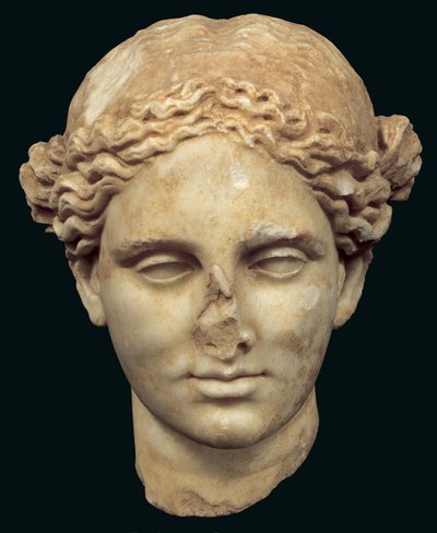 Chef för Apollo Sauroktonos (ödldördaren) kopia av en grekisk brons från 300-talet av Praxiteles, hittad i Kifissia (marmor) av Roman