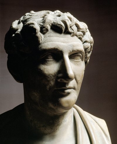 Head of Ovid (marmorskulptur) av Roman