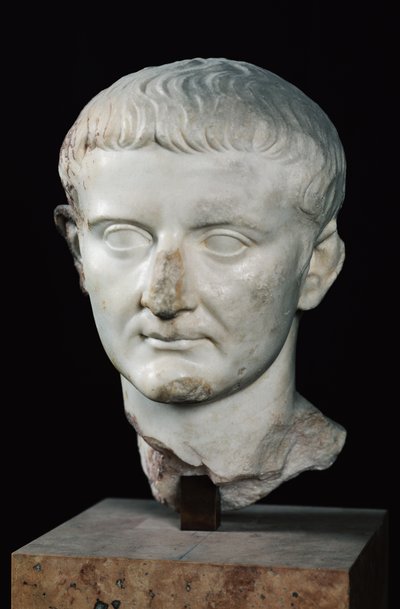 Chef för Tiberius (c.42 f.Kr.-37 e.Kr.) (marmor) av Roman