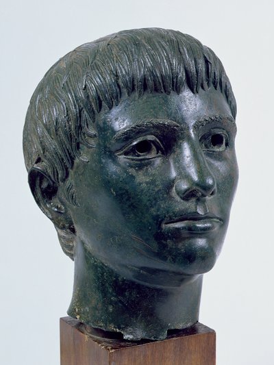 Barnhuvud (brons) (se 254055) av Roman