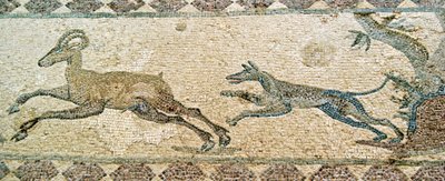 Jaktscen, Dionysos hus, Paphos, Cypern (mosaik) av Roman