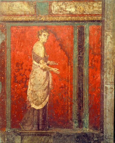 Initiationsriter av Dionysos-kulten, fresk från Villa Dei Misteri av Roman