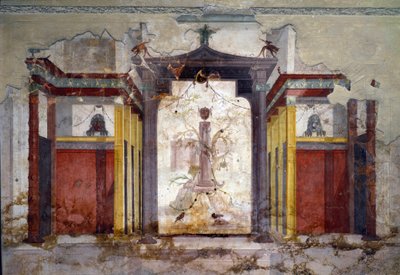 Interiörvy av freskerna i maskrummet av Roman