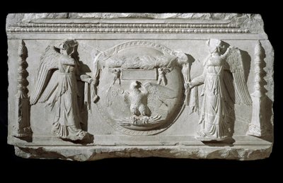 Marmorrelieffragment från Plaza de la Consolazione i Rom av Roman