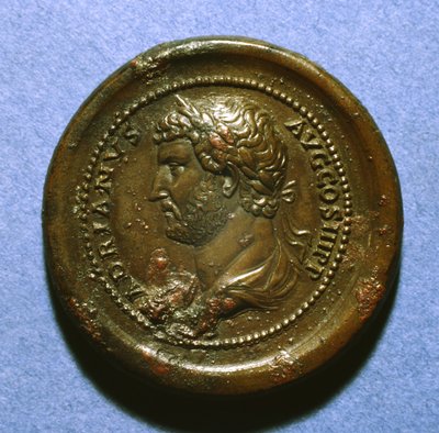 Hadrianus medaljong, 117-38 (guld) av Roman