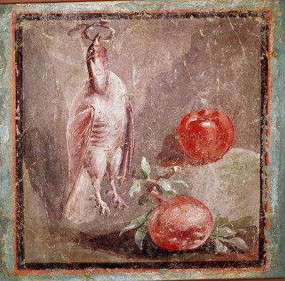 Rapphöna och granatäpplen (fresk av Roman