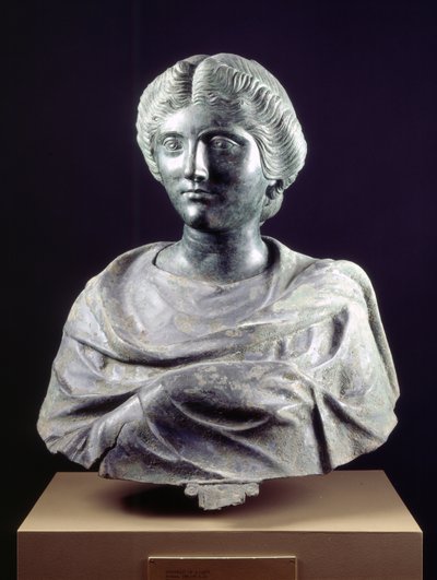 Porträtt av en dam, möjligen dotter till Marcus Aurelius (brons) av Roman