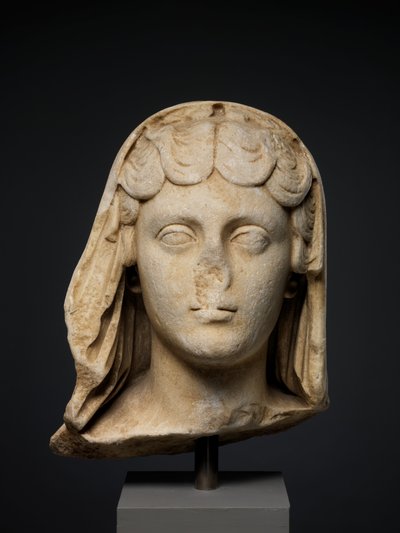 Porträtt av kejsarinnan Faustina den yngre, ca 161–180 e.Kr (marmor) av Roman