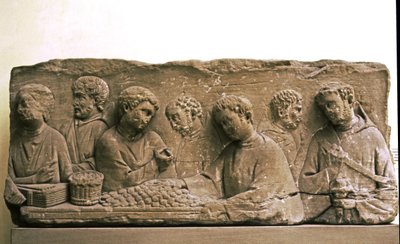 ROMA Historia: Betalning till entreprenörer för anbudsarbete, slutet av 200-talet (sandsten) av Roman