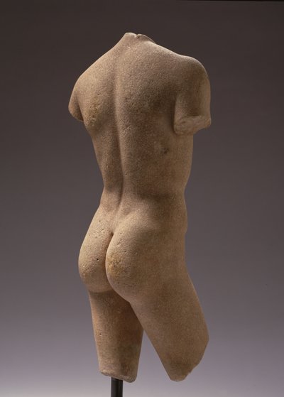 Bakifrån av en naken ungdom (marmor) (se även 158546) av Roman