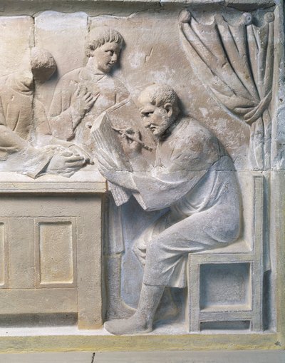 Relief från mausoleet föreställande skatteindrivare av Roman