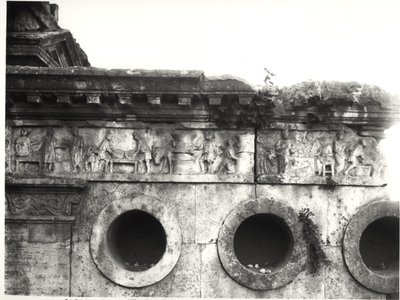 Relief från frisen som skildrar brödtillverkningsprocessen, ca 30 f.Kr. (detalj) av Roman