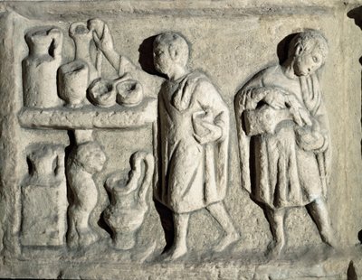Romersk konst: "Husligt på jobbet" "1:a århundradet e.Kr. Rom, Museum of Roman Civilization av Roman