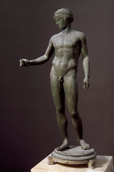 Romersk konst: "" Efebe"" Bronsskulptur efter ett grekiskt original, från Pompei av Roman