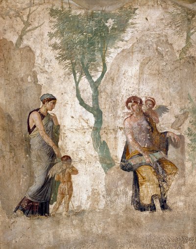 Romersk konst: "" Eros straffad, i närvaro av Afrodite""" Fresk från Pompei, casa dell
