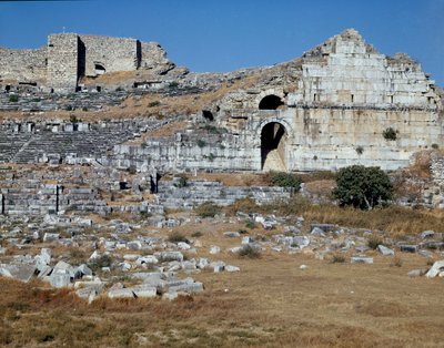 Romersk konst, hellenistisk period: Miletos teater. 2:a århundradet. Kalkon av Roman