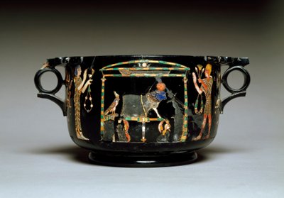 Romersk konst: kopp med egyptiska motiv. Från Castellammare di Stabia. 1:a århundradet e.Kr. Storlek 12 cm National Archaeological Museum, Neapel av Roman