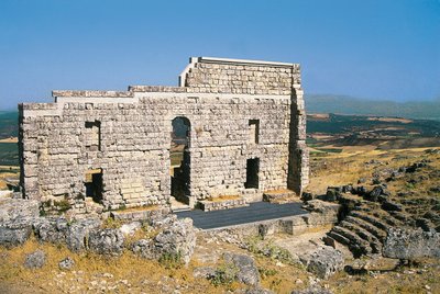 Ruinerna av den romerska teatern, Acinipo, Ronda, Spanien av Roman