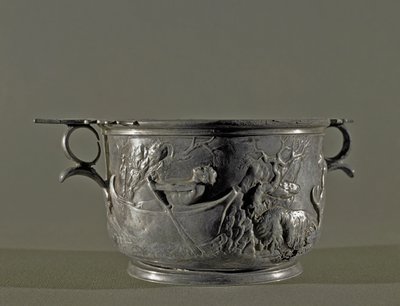 Silver skyphos, 2:a århundradet f.Kr av Roman