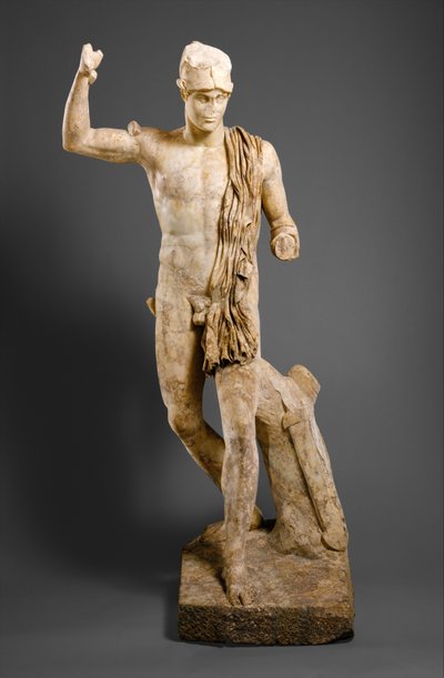Staty of a Wounded Warrior, c.138-181 A.D. (marmor) av Roman