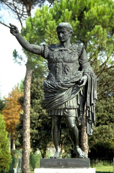 Staty av den romerske kejsaren Augustus (Octavian eller Octavian) (63 f.Kr. - 14) av Roman
