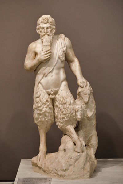 Staty av guden Pan, 2:a århundradet av Roman